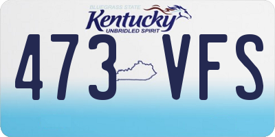 KY license plate 473VFS