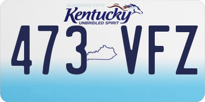 KY license plate 473VFZ