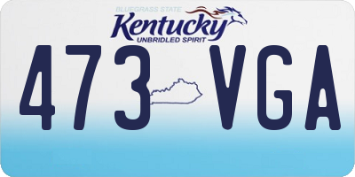 KY license plate 473VGA