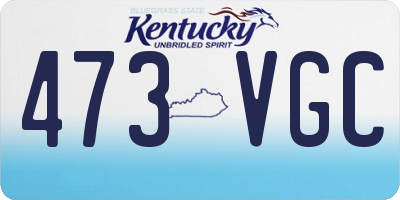 KY license plate 473VGC