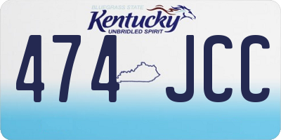KY license plate 474JCC