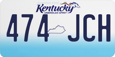 KY license plate 474JCH