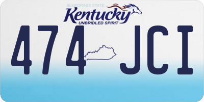 KY license plate 474JCI