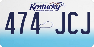 KY license plate 474JCJ