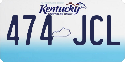 KY license plate 474JCL