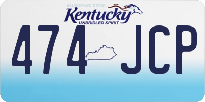 KY license plate 474JCP