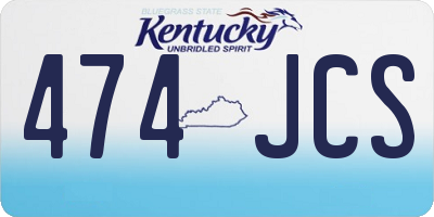 KY license plate 474JCS