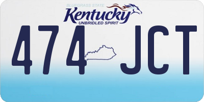 KY license plate 474JCT