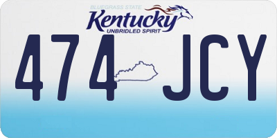 KY license plate 474JCY