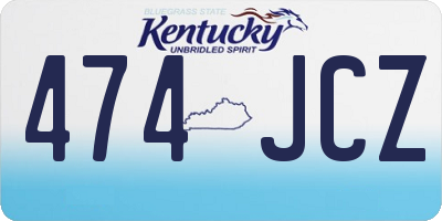 KY license plate 474JCZ