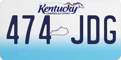 KY license plate 474JDG