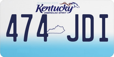 KY license plate 474JDI