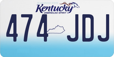 KY license plate 474JDJ