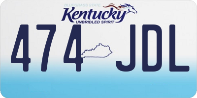 KY license plate 474JDL