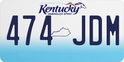 KY license plate 474JDM