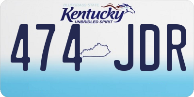 KY license plate 474JDR