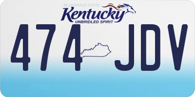 KY license plate 474JDV