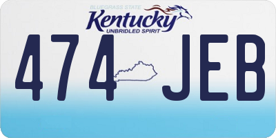 KY license plate 474JEB