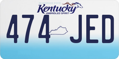 KY license plate 474JED