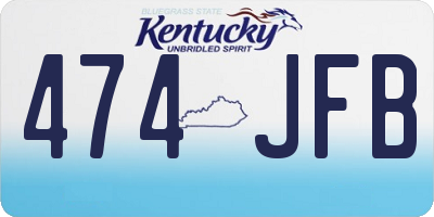 KY license plate 474JFB