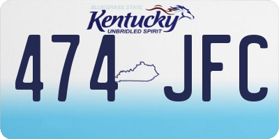 KY license plate 474JFC