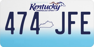 KY license plate 474JFE