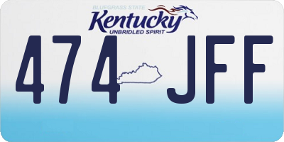 KY license plate 474JFF