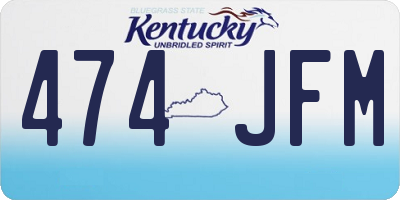 KY license plate 474JFM