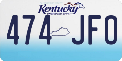 KY license plate 474JFO