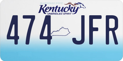 KY license plate 474JFR