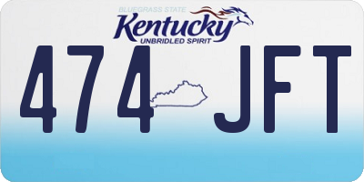 KY license plate 474JFT