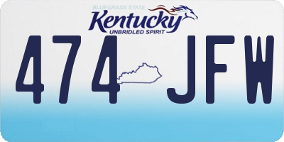 KY license plate 474JFW