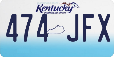 KY license plate 474JFX