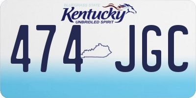 KY license plate 474JGC