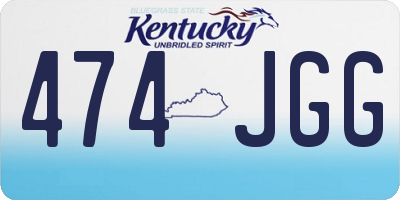 KY license plate 474JGG