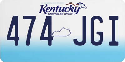 KY license plate 474JGI