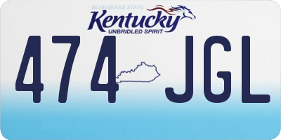 KY license plate 474JGL