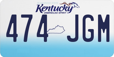 KY license plate 474JGM