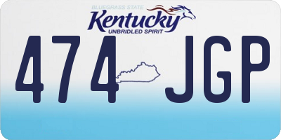 KY license plate 474JGP