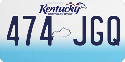 KY license plate 474JGQ