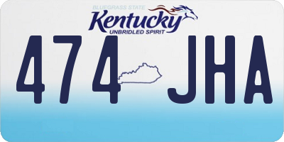 KY license plate 474JHA