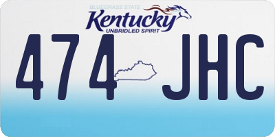 KY license plate 474JHC