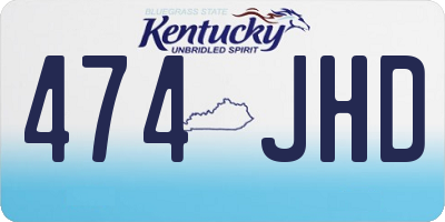KY license plate 474JHD