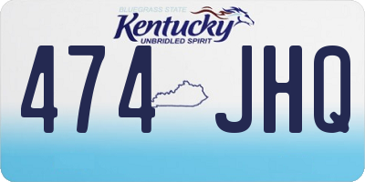KY license plate 474JHQ
