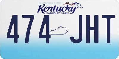 KY license plate 474JHT