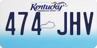KY license plate 474JHV