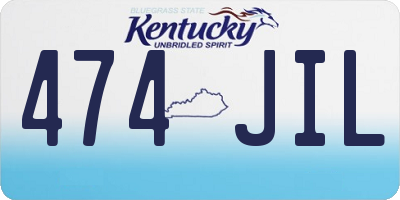 KY license plate 474JIL