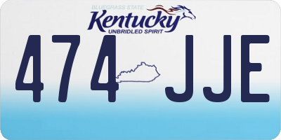 KY license plate 474JJE