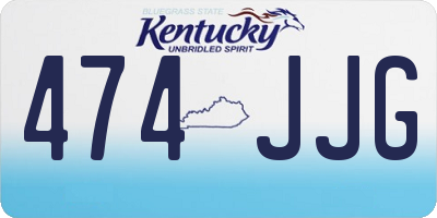 KY license plate 474JJG