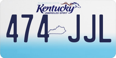 KY license plate 474JJL